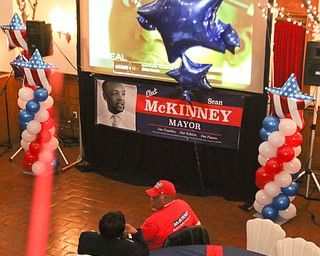 ROBERT K YOSAY | THE VINDICATOR..Willie Rebecca mom and dad listen to results at the B&O station ..Sean McKinney enters the B&O station as results came down for Tito Brown Well wishers congratulated him on his race...-30-