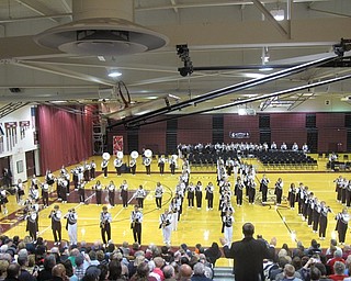 Neighbors | Zack Shively.The Boardman High School marching band began their "In Concert" event on Oct. 28 by standing in the script Ohio and playing "Buckeye Battle Cry" and "The Star Spangled Banner."