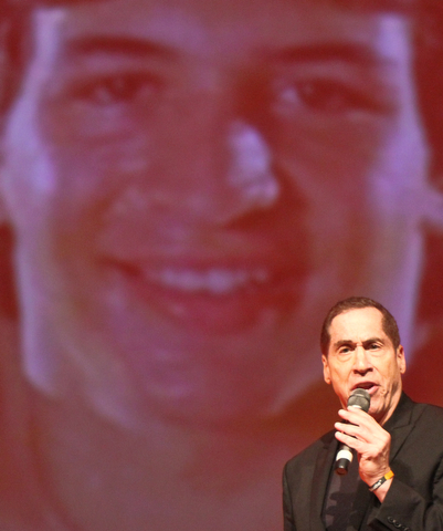 William D. Lewis The Vindicator Roy Firestone, former ESPN sports personality, performed his multimedia program at Packard Music Hall in Warren 11-9-17. The former broadcaster combines music, sports and local flavor in his performance. Behind him is an image of Ray Boom Boom Mancini.