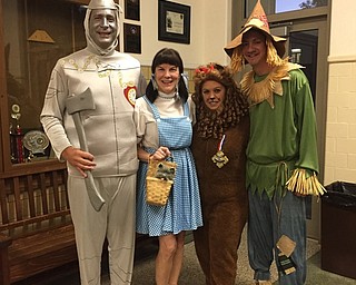 Neighbors | Submitted.CVMS Principal Judd Rubin dressed as the Tin Man, with CVMS Assistant Principal Mike Flood dressed as the Scarecrow, and school secretaries Diane Pacifico dressed as the Cowardly Lion and Barb Noll dressed as Dorothy, to round out the “Wizard of Oz” characters for the school’s annual Halloween dress up day on Oct. 31.