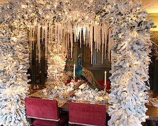   ROBERT K YOSAY  | THE VINDICATOR..The Arms Family Museum in Youngstown Ohio is sparkling for the holiday season!   Memories of Christmas Past, the annual holiday spectacular, is in its tenth year in the 1905 Arts & Crafts mansion of Olive and Wilford Arms, and the home of the Mahoning Valley Historical Society.  The seven period rooms of the Arms Family home are filled to the brim with rare, one-of-a-kind, vintage decorations that include ornaments, lighting, trees, and toys.  This display features many pieces from the Historical SocietyÕs collection as well as items on loan from private collectors..-30-