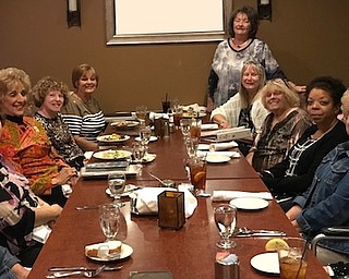 The Mu Chapter of Delta Kappa Gamma in Mahoning County hosted its October meeting at Johnny’s Restaurant in Boardman. Dorothy Tesner, a DKG member, shared insights from a recent visit to Vietnam and Cambodia. DKG is a professional honor society of key women educators in the United States that was founded in 1929. DKG, through the Youngstown State University Foundation, contributes to a YSU scholarship for a female education major who is enrolled in the school of education. Members in attendance, above from left, were Janet Collier, Rita Herchick, Tesner, Aggie Campanale, Janice Donlin, Darlene Malaska, (chapter president, standing), Debbie Van Arsdale, Frances Kachmar, Christine Williams, Cynthia Weigel and Frances Ritz. Any interested women educators, contact Darlene Malaska at 330-718-5008.