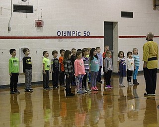 Neighbors | Abby Slanker.Master Justin Taylor Jr., owner of Junior Tae Kwon Do School, showed a class of C.H. Campbell Elementary School students some Tae Kwon Do moves during gym class on Nov. 7.