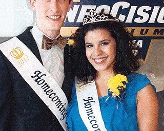 The Department of Student Life and Campus Programs at the University of Akron has congratulated the 2017 Homecoming King and Queen, Dan Kosich and Alexia Santiago, above. Santiago is a senior from Boardman who is majoring in psychology. She belongs to many student organizations and has served as a New Roo Weekend leader for three years and an orientation leader for two years. She hopes to be a representative of people who are “underrepresented.” Kosich is a senior majoring in mechanical engineering and is involved with Phi Delta Theta and the Department of Residence Life and Housing.