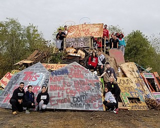 Campbell Memorial High School hosted its annual community bonfire recently. The marching band played a selection of hits while the cheerleaders and majorettes performed alongside them. The school also expressed its appreciation to Campbell safety forces and community members for their help. Above, from top left, are Jordan Espada, Antoni Tiliakos, Emoni Davenport, Fotini Koullias, Courtney Gulu, Darion Jones, Annalisa Echevarria, Ross Clark, Dominique Swiney-Gray and Ci’Asha Cross. Lower level, from left, are Yianni Trikilis, Nomiki Zembillas, Maria Meris, Kamlin Opencar, Mark Elash, Mike Copanic, Caylee Michaels and Selena Lopez.