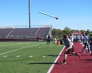 Neighbors | Zack Shively.Seventh-grade students competed in 21 events for their Olympic games event. Some events were made to resemble the ancient games, such as a javelin throwing contest, which had a javelin constructed of a pool noodle.