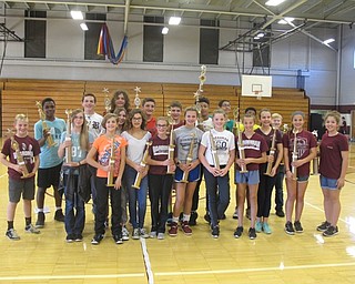 Neighbors | Zack Shively.The winners of Glenwood Junior High's Greek Olympics proudly held their trophies. The trophies were donated by Jamie's Dance Force. Pictured are, from left, (front) Caleb Satterfield, Jada Judy, Amanda Yocum, Kenzie Wigley, Sarah Congemi, Zayda Creque, Julianna Stachowicz, Sydney Yauger, Gia Triveri, Julia Basista, Lauren Bero, Maddie Haybarger; (back) Te'Quan Bailey, Austin Ward, Sebastian Timko, Alex Micco, Declan Shannon, Fernando Ortiz, Carlos Gonzales and Logan Thompson.