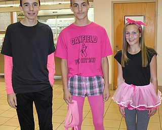 Neighbors | Abby Slanker.Eighth-grade Canfield Village Middle School students went all out during the school’s Pink Out in support of breast cancer awareness during the school’s annual Spirit Week on Oct. 26.