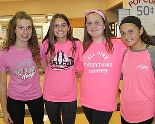 Neighbors | Abby Slanker.A group of Canfield Village Middle School eighth-graders got in the spirit of Pink Out Day, in support of breast cancer awareness, during the school’s annual Spirit Week on Oct. 26.