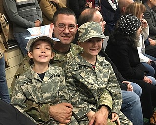 Neighbors | Submitted.Staff Sergeant Dan Reents celebrated Veterans Day with his two sons, Caleb Reents and Cole Reents, at Robinwood Lane Elementary. The school invited any veterans from the community to their school to see the fourth grade perform their Veterans Day concert.