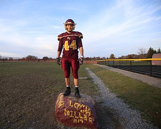 Peyton Remish (44) poses for a photo during a post-season practice, Tuesday, Nov. 21, 2017, at South Range High School in Canfield...(Nikos Frazier | The Vindicator)