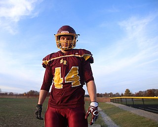 Peyton Remish (44) poses for a photo during a post-season practice, Tuesday, Nov. 21, 2017, at South Range High School in Canfield...(Nikos Frazier | The Vindicator)