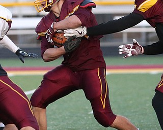 Peyton Remish (44) runs the ball during a post-season practice, Tuesday, Nov. 21, 2017, at South Range High School in Canfield...(Nikos Frazier | The Vindicator)