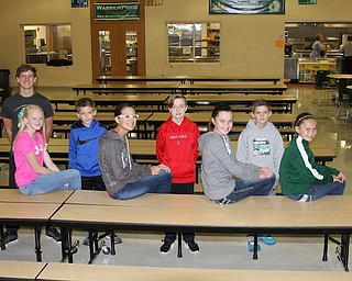 West Branch Middle School recognized students of the month for October. Above, seated from left are Morgan Kincaid, eighth grade; Makiah Kutz, seventh grade; Mirabella Beckett, sixth grade; and Eliza Hirst, fifth grade. Standing from left are Steven Mara, eighth grade; Christopher Bickley, seventh grade; Riley Hendershot, sixth grade; and Alex Campbell, fifth grade. The school recognizes one boy and girl each month from each grade for excelling in the classroom and having good character.