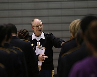 U.S. Army Master Sgt. Doug Moon(Ret.)  instructs the cadets during a J.R.O.T.C drill practice, Thursday, Nov. 16, 2017, at East High School in Youngstown...(Nikos Frazier | The Vindicator)