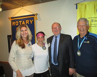 Neighbors | Submitted .Pictured are Austintown Rotary members, Christine Vlosich, sponsor, new member Deborah Caggiano, Installation Officer Chuck Baker and President Bruce Laraway..