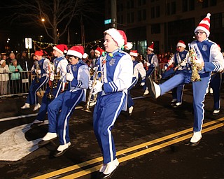 The Lakeview Band performs during the annual Youngstown Christmas Parade and Tree lighting, Friday, Dec. 1, 2017, in downtown Youngstown...(Nikos Frazier | The Vindicator)