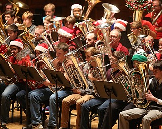 Musicians during a holiday craft show and third annual Tuba Christmas, Sunday, Dec. 3, 2017, at Stambaugh Auditorium in Youngstown...(Nikos Frazier | The Vindicator)