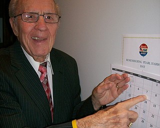 Salem Historical Society will host “Remembering Pearl Harbor Day” from 2 to 4 p.m. Thursday at the Dale Shaffer Library, 208 S. Broadway Ave. Members of the community who wish to share experiences and memories may do so by calling Elaine Reiter, facilitator, at 330-831-1061 or email TheSalemHistoricalSociety@gmail.com. Above is Lou Raymond, supporting “Remembering Pearl Harbor Day.”