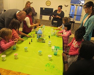Neighbors | Zack Shively.The families began the did  the Goosebumps Party on Oct. 19 by making their own slime, which they could take home. In order to make the slime, they combined starch, glue and food dye.