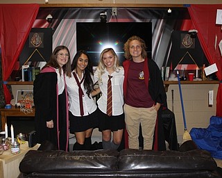 Neighbors | Abby Slanker.Canfield High School seniors, from left, Carmen Seybert, India Thakar, Lauren Cline and Alex Davison dressed as Seniors at Hogwarts for the school’s annual Halloween celebration on Oct. 31.