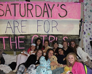 Neighbors | Abby Slanker.A large group of Canfield High School seniors threw a slumber party and dressed in their pajamas for the school’s annual Halloween celebration on Oct. 31. Pictured are McKenna Carey, Alana Petracci, Macey Malinky, Jill Baker, Lexi Burdman, Carmen Luongo, Morgan Cleevely, Bella Mangie, Jordyn Cross and Tina Maalouf.