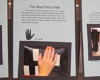Neighbors | Zack Shively.THe second grade teachers used "The Best Part of Me" project to explain the writing process to the students. They began with a story web, moved to a rough draft and finished with a final draft of the project. It also helped the students work on paragraph writing.