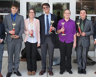 Neighbors | Submitted .The Canfield Speech and Debate team recently competed at The John Revezzo Invitational Tournament. Pictured are the first place winners from the Canfield.