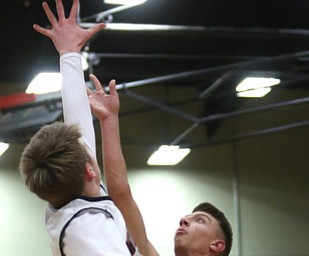 Hubbard's Nick Ferrara (2) goes up for two in the second quarter of an AAC high school basketball game against Struthers, Friday, Dec. 8, 2017, in Struthers. Hubbard won 70-55...(Nikos Frazier | The Vindicator)