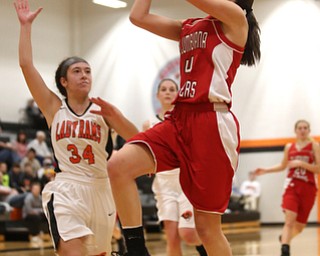 Columbiana's Kayla Muslovki (4) goes up for a layup in the fourth quarter of a high school basketball game, Saturday, Dec. 9, 2017, in Mineral Ridge. Columbiana won 70-32...(Nikos Frazier | The Vindicator)