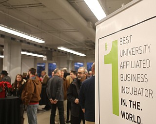 Crowd at the grand opening of the new Youngstown Business Incubator building, Monday, Dec. 11, 2017, in Youngstown...(Nikos Frazier | The Vindicator)