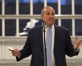 Jim Dascenzo speaks at the grand opening of the new Youngstown Business Incubator building, Monday, Dec. 11, 2017, in Youngstown...(Nikos Frazier | The Vindicator)