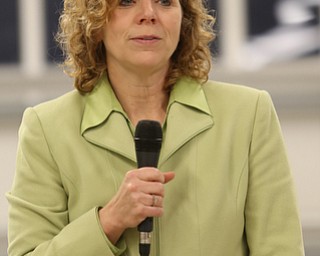 Barb Ewing speaks at the grand opening of the new Youngstown Business Incubator building, Monday, Dec. 11, 2017, in Youngstown...(Nikos Frazier | The Vindicator)