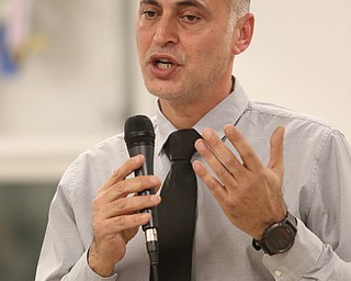 XJet's Avi Cohen speaks at the grand opening of the new Youngstown Business Incubator building, Monday, Dec. 11, 2017, in Youngstown...(Nikos Frazier | The Vindicator)