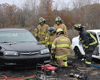 Neighbors | Abby Slanker.Under their class instructors, senior students in the Public Safety Program at the Mahoning County Career and Technical Center learned how to use the Jaws of Life to remove victims from a vehicle accident on Nov. 16.