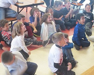 Neighbors | Zack Shively.The Austintown Elementary School invited Marissa Dubina to the school to reward classes for donating during their Falcon Outreach program. The top three classes that donated the most from each grade level got to go to Dubina's large assembly, and the classroom that donated the most overall got their own special assembly.