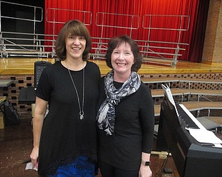 Neighbors | Zack Shively.Boardman Center Intermediate School participated in the National Hour of Code Week starting on Dec. 4 and ending on Dec. 8. Pictured, from left, are Becky Sabino and Lisa Smith of ACCESS. The two talked to the BCIS students about their experience in the computer science world and coding.