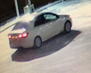 Poland Township Police released this picture of the vehicle the suspect used in the theft of a credit card.