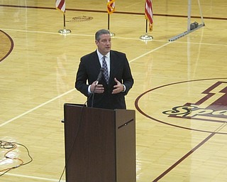 Neighbors | Zack Shively.Representative Tim Ryan spoke at the Veterans Day assembly to motivate students to serve and help others. He explained some of the experiences he has had as well as the challenges that will face future generations.