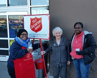 Neighbors | Submitted.The Brookdale "elves" began in 2013 as a part of the Brookdale Good Deed program, which focuses on getting the residents more involved in the community and giving them opportunities to give back. Pictured are, from left, Dena Byrd, Brookdale resident Dorothy Dama and Amber Baxter.