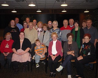 Austintown Lions and Lioness Clubs recently celebrated Christmas with a party at Rachel’s Restaurant in Austintown with King Lion John Susany presiding. Special guests included members’ spouses and widows of Lions. Holiday games were played and gifts were exchanged at the event. For information on joining the group, contact Bob Whited at 330-792-7907 or olebert1@aol.com. Above, the groups posed together at the gathering.