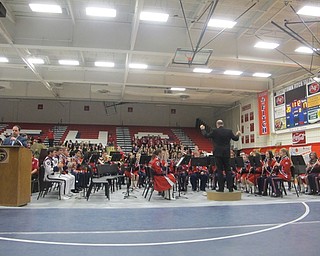 Neighbors | Zack Shively.Raymond Hartsough read Douglas MacArthur's famous "Duty, Honor, Country" speech at Austintown's Veterans Salute concert on Nov. 12. The Fitch symphonic band performed a piece written by Harold Walters to accompy the speech.