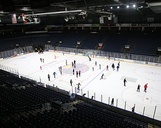 Ice skating during First Night Youngstown, Sunday, Dec. 31, 2017, at the Covelli Centre in Youngstown. ..(Nikos Frazier | The Vindicator)