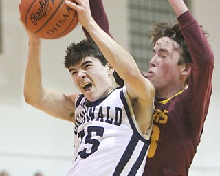 m 25  sr 33.William D. Lewis the Vindicator McDonalds Zach Rasile(25) and South Ranges Brady White(33) during 1-2-18 action at McDonald.