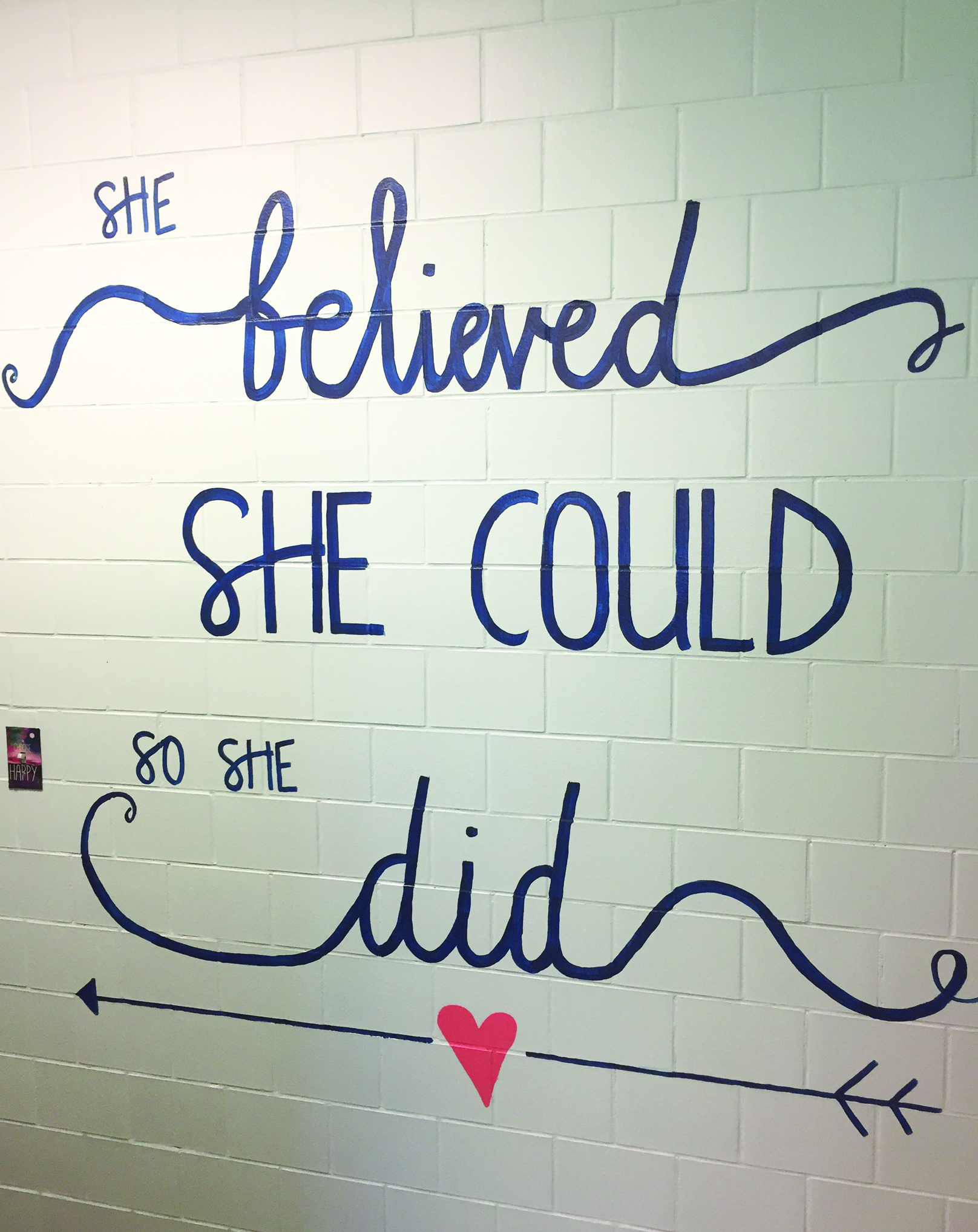 The walls and stalls in girls’ restrooms at Canfield Middle School were repainted during Thanksgiving break. 
