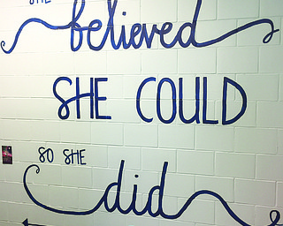 The walls and stalls in girls’ restrooms at Canfield Middle School were repainted during Thanksgiving break. 