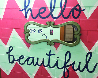 The walls and stalls in girls’ restrooms at Canfield Middle School were repainted during Thanksgiving break. 