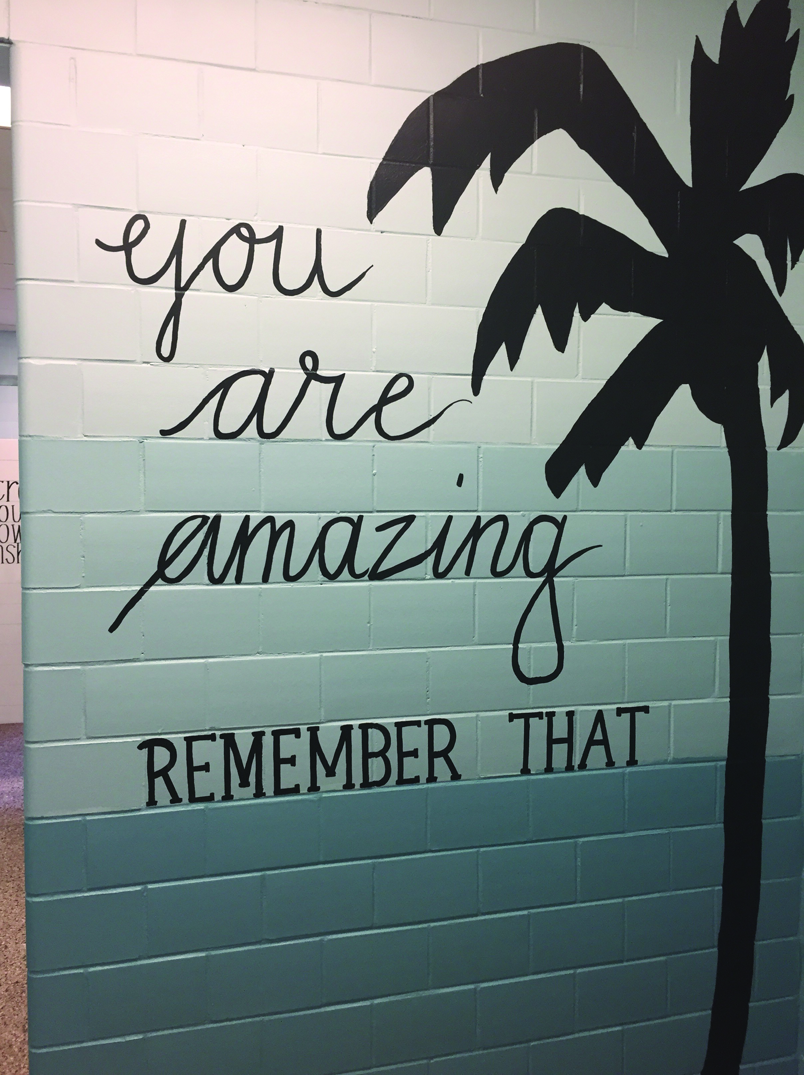 The walls and stalls in girls’ restrooms at Canfield Middle School were repainted during Thanksgiving break. 