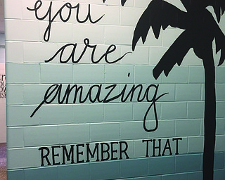 The walls and stalls in girls’ restrooms at Canfield Middle School were repainted during Thanksgiving break. 