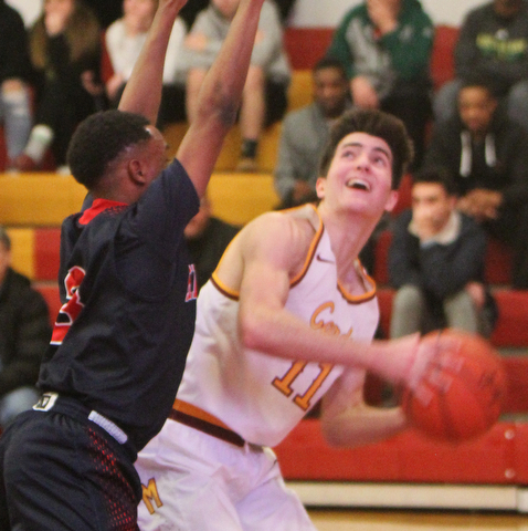 William D. Lewis The Vindicator JFK's Terrance King(3) and  Mooney's Anthony Fire(11)